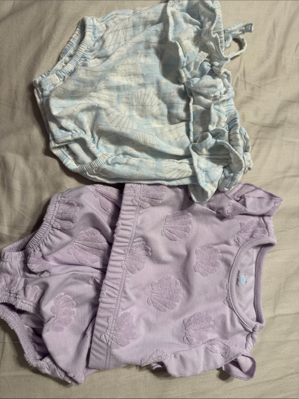 Cloud Island Baby Two-Piece Set - Lavender & Light Blue Onesie- Newborn